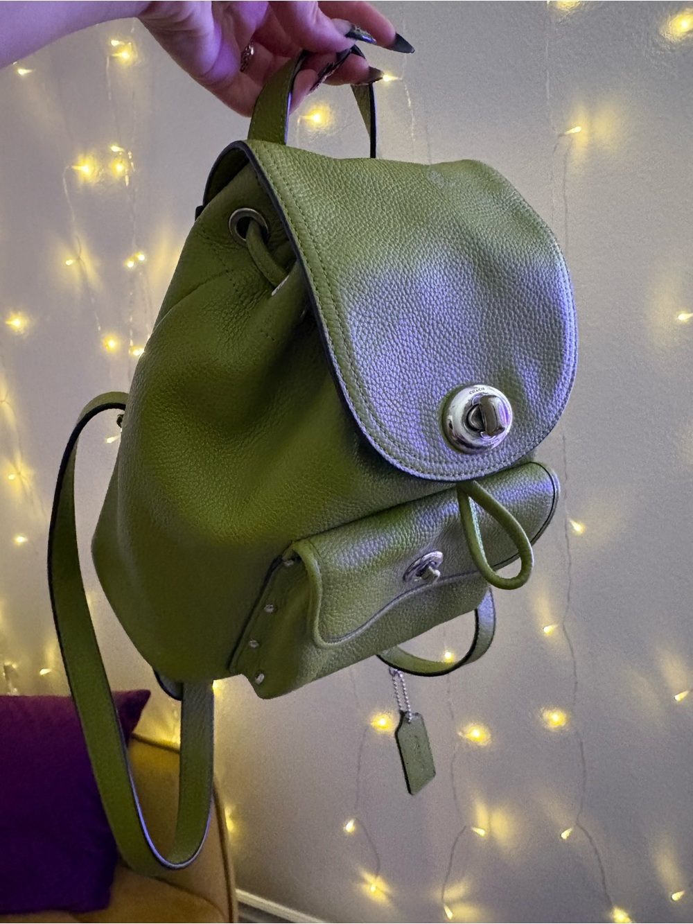 Coach mini turnlock backpack - Picture 4 of 7